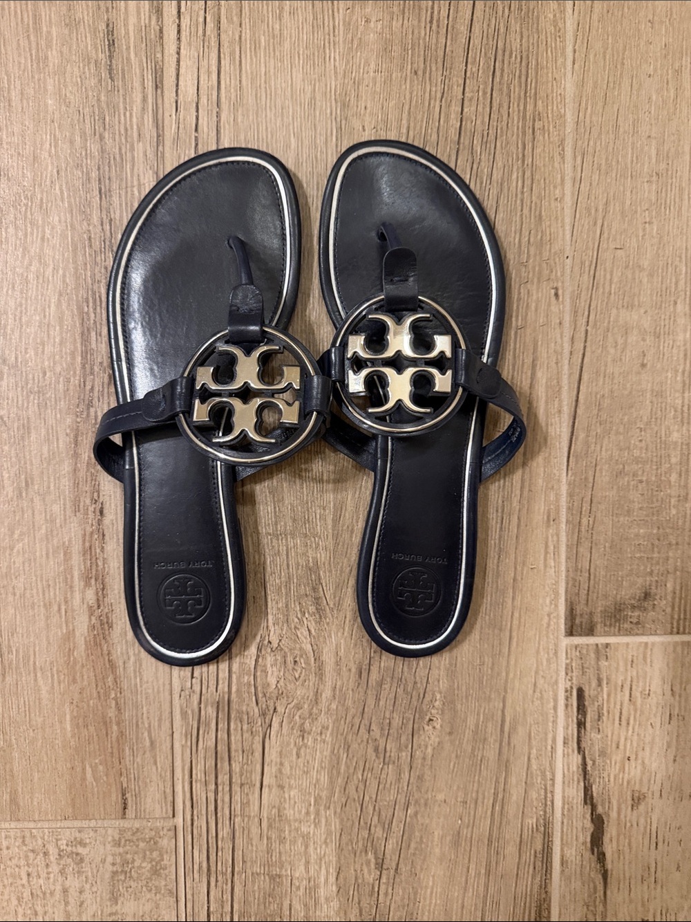 Tory Burch Navy Miller Thong Sandals
